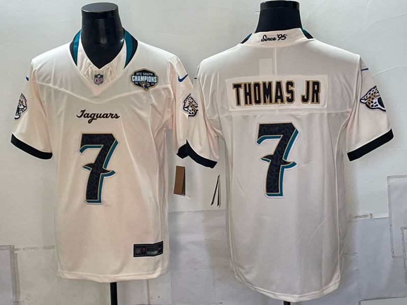 Men 2026 NFL Jacksonville Jaguars #7 Thomas Jr cream Nike jersey 0920002->jacksonville jaguars->NFL Jersey